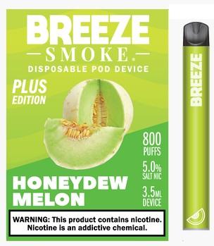 Breeze Plus 3.5mL 650 mAh 5% Salt Nicotine 800 Puffs - Display of 10 (MSRP $7.99 Each) - SMDistro