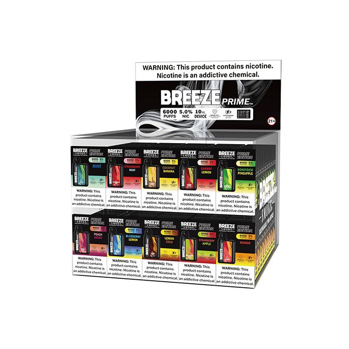 BREEZE PRIME PRE - FILLED DISPLAY 100CT - SMDistro