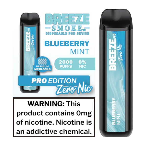 Breeze Pro TFN 6ml 0% Salt Nicotine 2000 Puffs - Display of 10 (MSRP $14.99 Each) - SMDistro