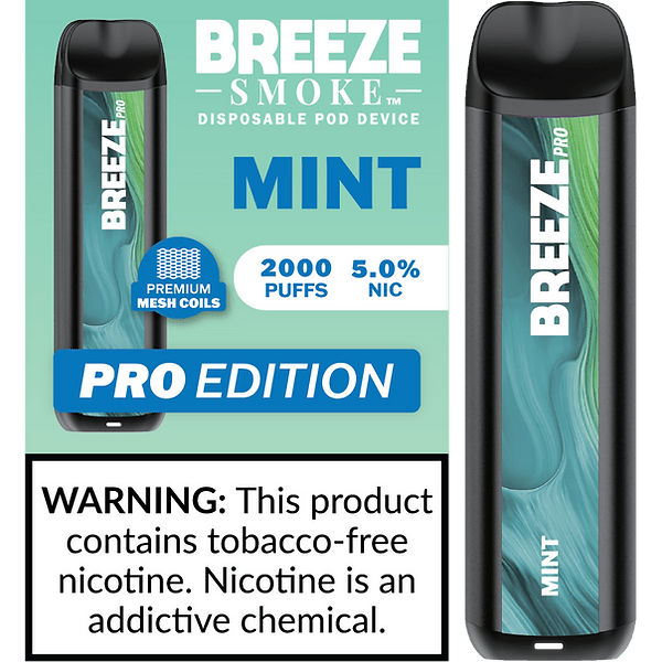 Breeze Pro TFN 6ml 5% Salt Nicotine 2000 Puffs - Display of 10 (MSRP $14.99 Each) - SMDistro