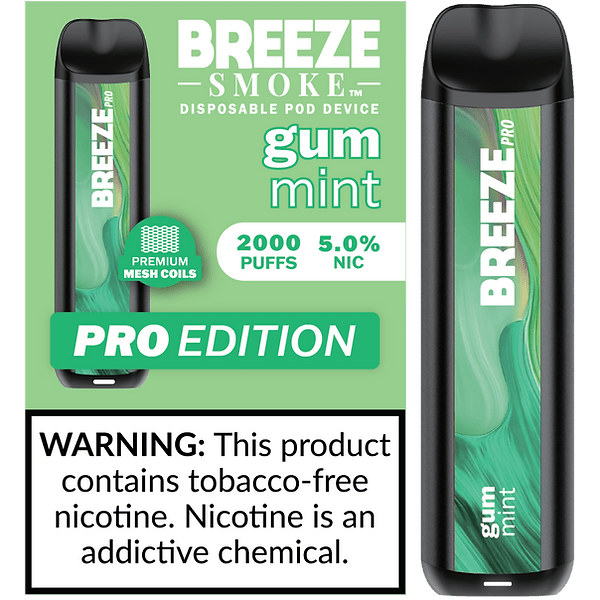 Breeze Pro TFN 6ml 5% Salt Nicotine 2000 Puffs - Display of 10 (MSRP $14.99 Each) - SMDistro