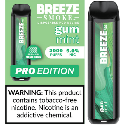 Breeze Pro TFN 6ml 5% Salt Nicotine 2000 Puffs - Display of 10 (MSRP $14.99 Each) - SMDistro