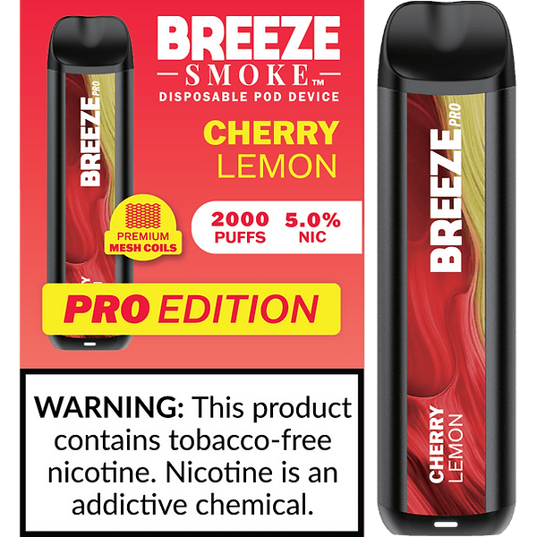 Breeze Pro TFN 6ml 5% Salt Nicotine 2000 Puffs - Display of 10 (MSRP $14.99 Each) - SMDistro