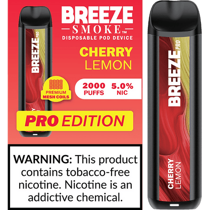 Breeze Pro TFN 6ml 5% Salt Nicotine 2000 Puffs - Display of 10 (MSRP $14.99 Each) - SMDistro