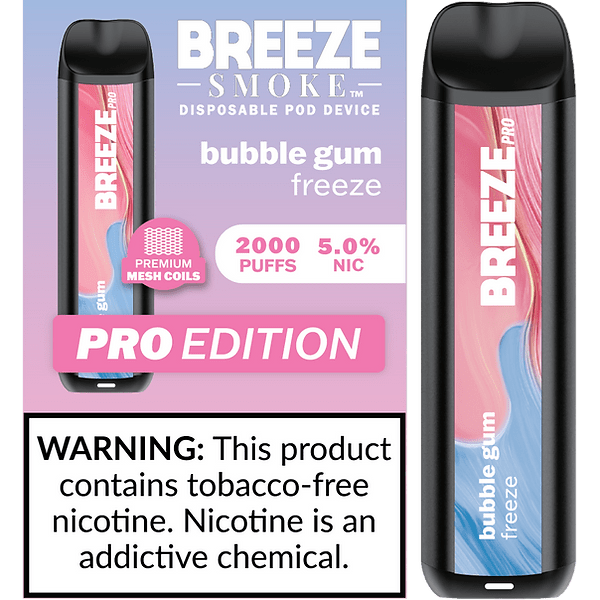 Breeze Pro TFN 6ml 5% Salt Nicotine 2000 Puffs - Display of 10 (MSRP $14.99 Each) - SMDistro