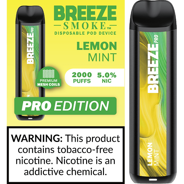 Breeze Pro TFN 6ml 5% Salt Nicotine 2000 Puffs - Display of 10 (MSRP $14.99 Each) - SMDistro