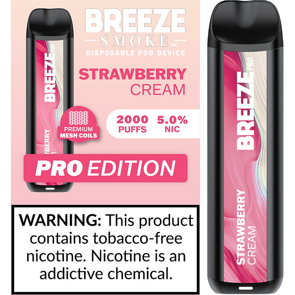 Breeze Pro TFN 6ml 5% Salt Nicotine 2000 Puffs - Display of 10 (MSRP $14.99 Each) - SMDistro