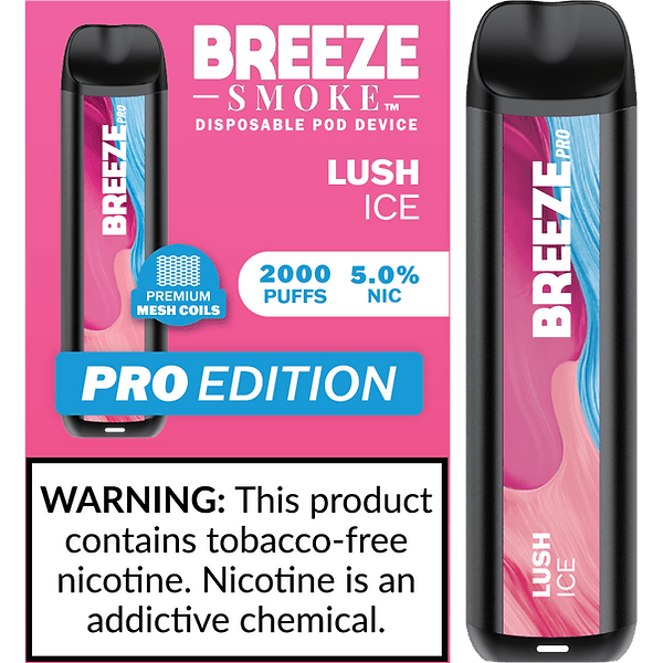 Breeze Pro TFN 6ml 5% Salt Nicotine 2000 Puffs - Display of 10 (MSRP $14.99 Each) - SMDistro