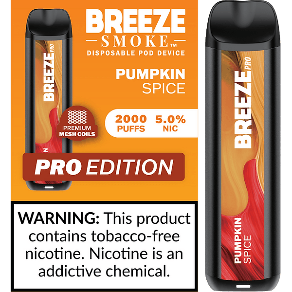 Breeze Pro TFN 6ml 5% Salt Nicotine 2000 Puffs - Display of 10 (MSRP $14.99 Each) - SMDistro