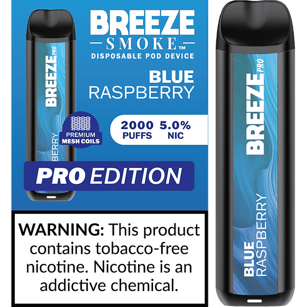 Breeze Pro TFN 6ml 5% Salt Nicotine 2000 Puffs - Display of 10 (MSRP $14.99 Each) - SMDistro