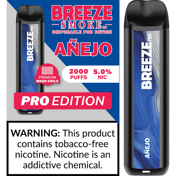 Breeze Pro TFN 6ml 5% Salt Nicotine 2000 Puffs - Display of 10 (MSRP $14.99 Each) - SMDistro