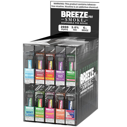 BREEZE PRO TFN ASSORTED FLAVORS 100CT DISPLAY - SMDistro