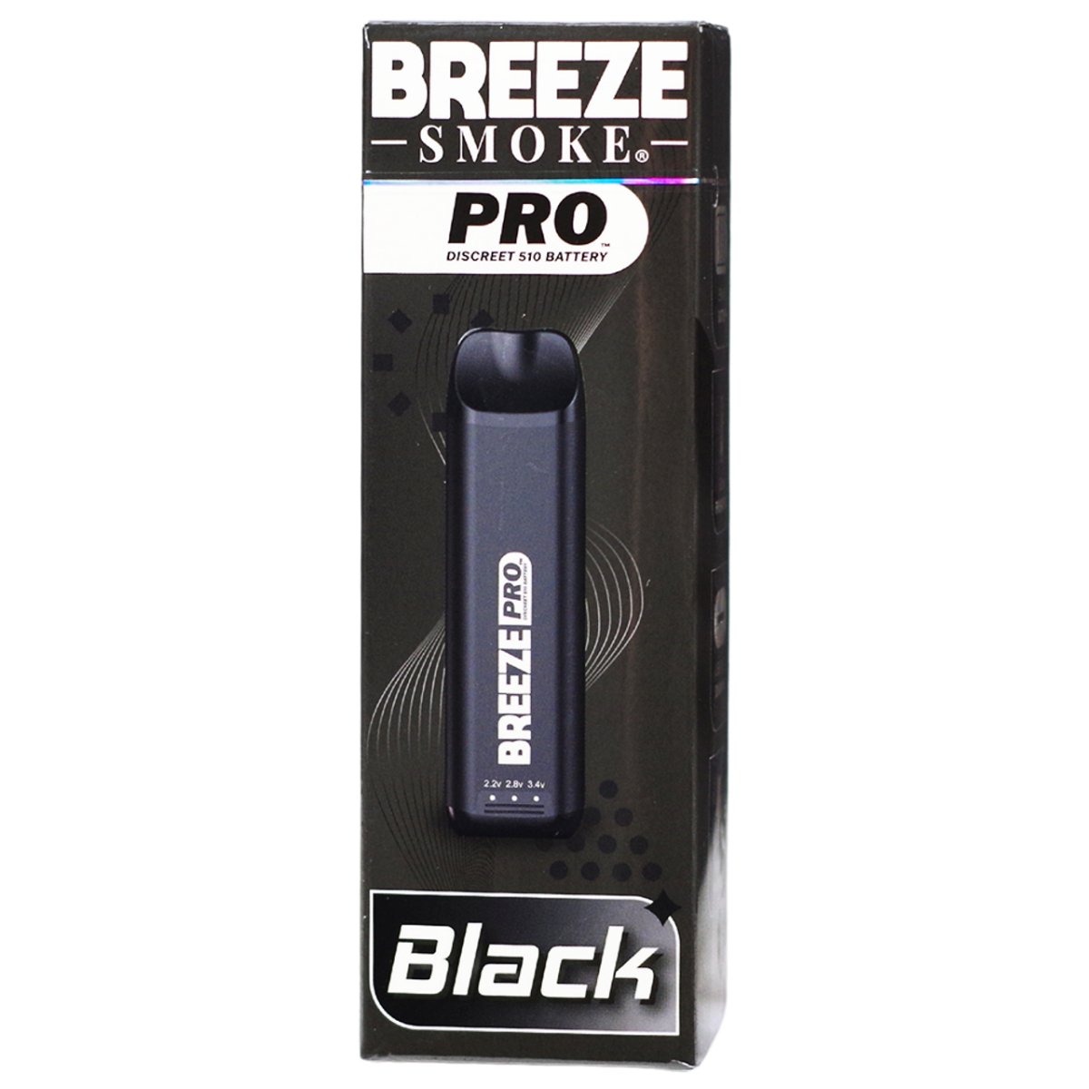 Breeze Smoke Pro Discreet Edition 510 Battery - Display of 5 (MSRP $17.99 Each) - SMDistro