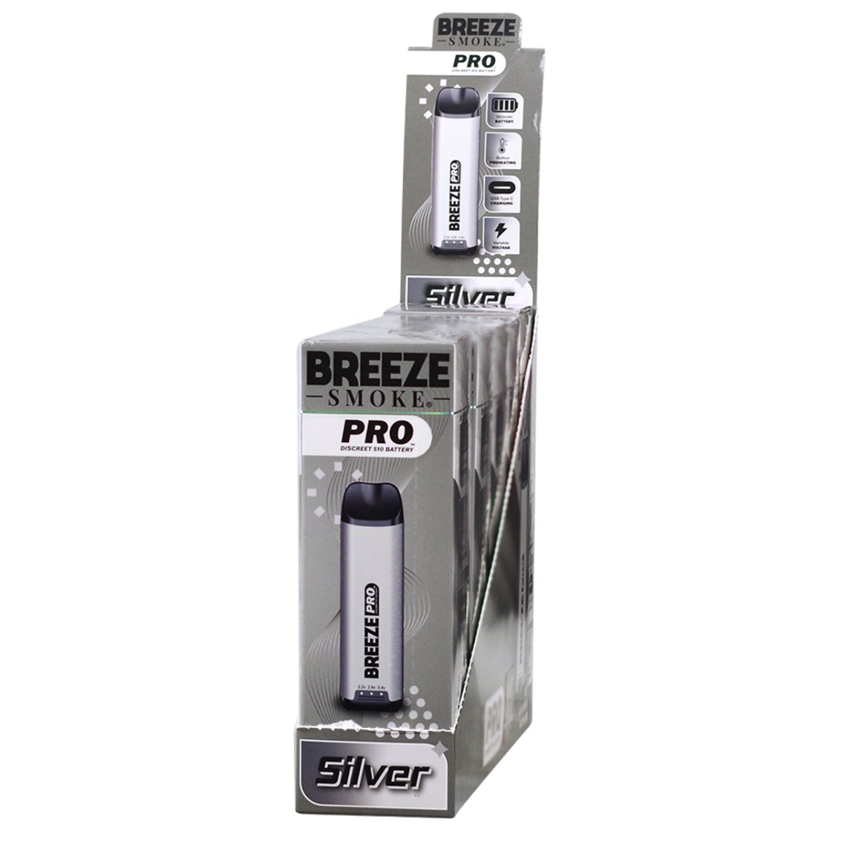 Breeze Smoke Pro Discreet 510 Thread Battery- We Offer Bulk Prices | SMDistro Breeze Smoke Pro Discreet 510 Thread Battery- We Offer Bulk Prices | SMDistro
