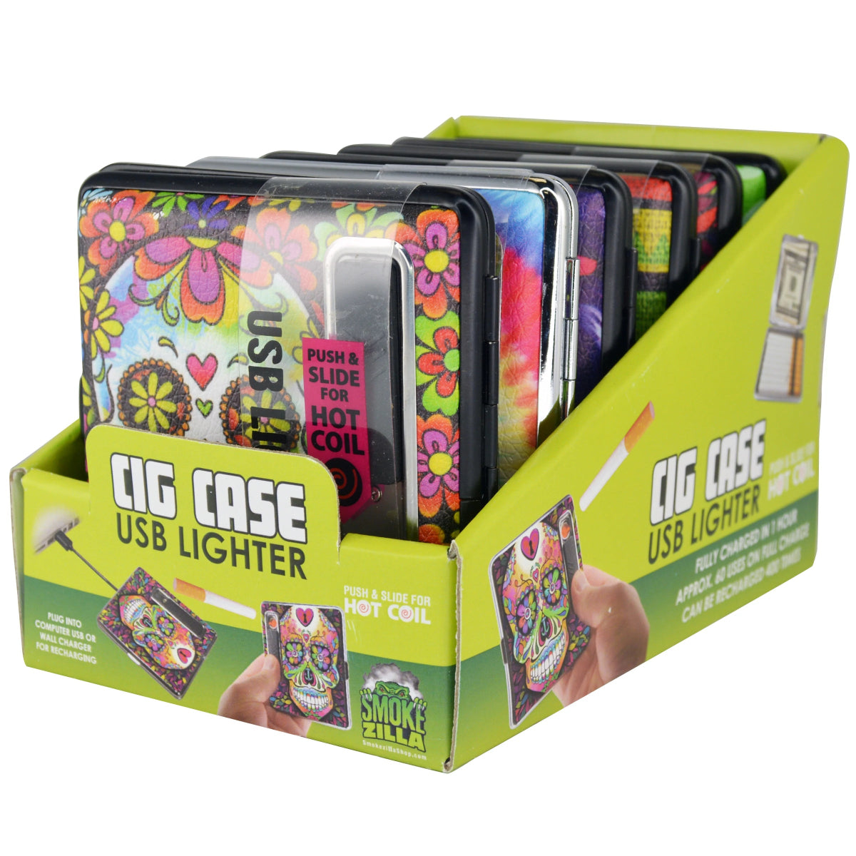 CIG CASE WITH USB LIGHTER D 6CT DISPLAY - SMDistro