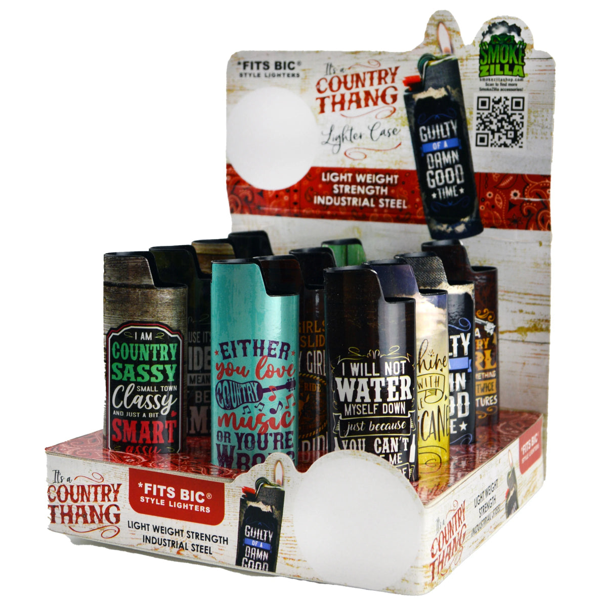 COUNTRY THANG LIGHTER CASE 12CT DISPLAY - SMDistro