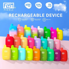 FLUM Pebble 6000 Puffs Disposable - Display of 10 (MSRP $19.99 Each) - SMDistro