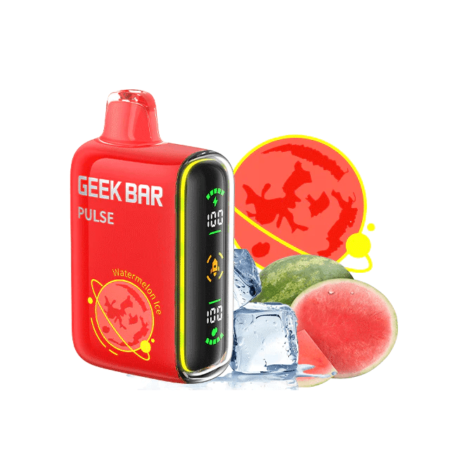 Geek Bar Pulse 16ML 5% Nicotine 15K Puffs Disposable Vape Device With Full Screen - Display of 5 (MSRP $24.99 Each) - SMDistro