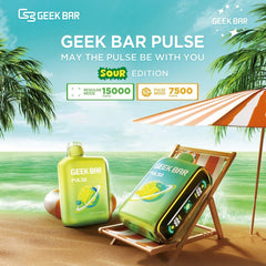 Geek Bar Pulse Sour Edition 16ML 5% Nicotine 15K Puffs Disposable Vape - Display of 5 (MSRP $24.99 Each) - SMDistro