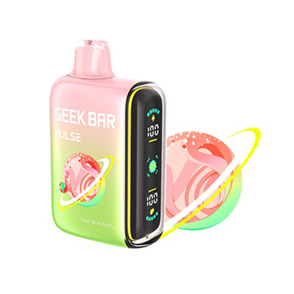 Geek Bar Pulse Sour Edition 16ML 5% Nicotine 15K Puffs Disposable Vape - Display of 5 (MSRP $24.99 Each) - SMDistro