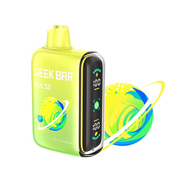 Geek Bar Pulse Sour Edition 16ML 5% Nicotine 15K Puffs Disposable Vape - Display of 5 (MSRP $24.99 Each) - SMDistro