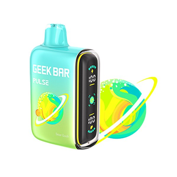 Geek Bar Pulse Sour Edition 16ML 5% Nicotine 15K Puffs Disposable Vape - Display of 5 (MSRP $24.99 Each) - SMDistro