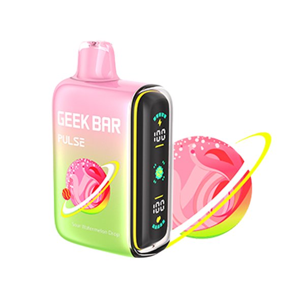 Geek Bar Pulse Sour Edition 16ML 5% Nicotine 15K Puffs Disposable Vape - Display of 5 (MSRP $24.99 Each) - SMDistro