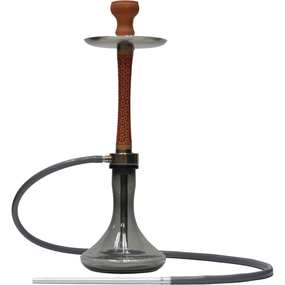 GLASS HOOKAH CLEAR WOOD DESIGN - SMDistro