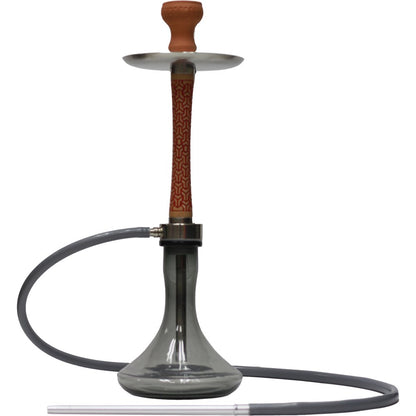GLASS HOOKAH CLEAR WOOD DESIGN - SMDistro
