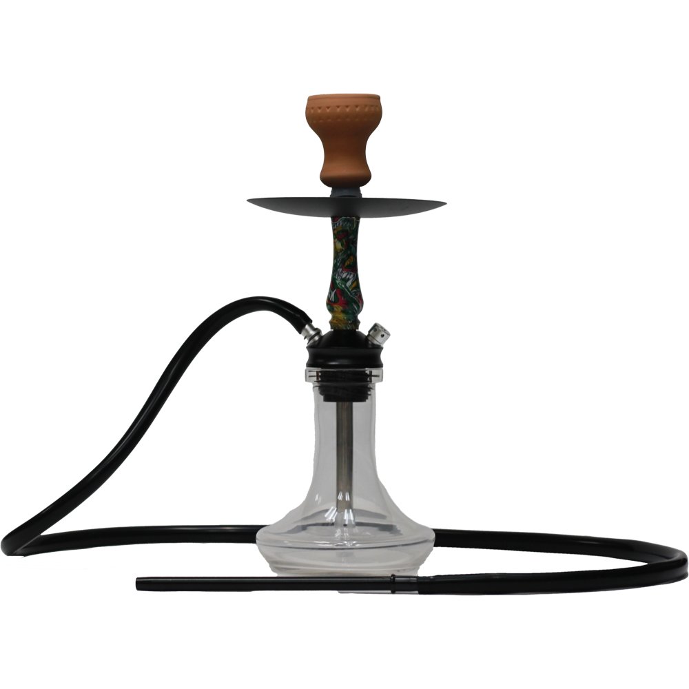 GLASS HOOKAH SMALL CLEAR COLOR DESIGN - SMDistro