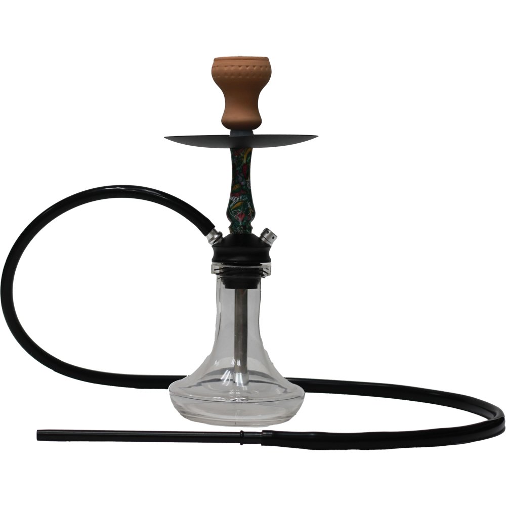 GLASS HOOKAH SMALL CLEAR DESIGN - SMDistro