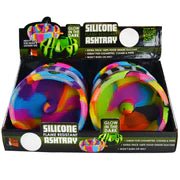 GLOW IN THE DARK SILICONE SPIKE ASHTRAY 6CT DISPLAY - SMDistro