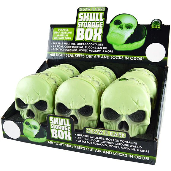 GLOW IN THE DARK SKULL TREASURE BOX 6CT DISPLAY - SMDistro