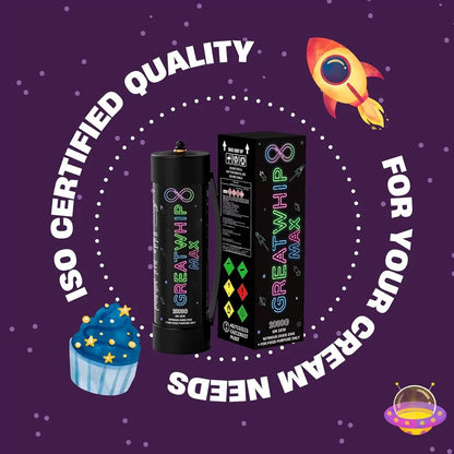 Great Whip Ultra Pure Premium Cream Charger 3.3L 2000g - Display of 1 (MSRP $69.99 Each) - SMDistro