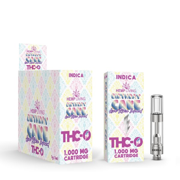HEMP LIVING - THC - O VAPE CARTRIDGE W/LIVE RESIN 5CT DISPLAY - SMDistro
