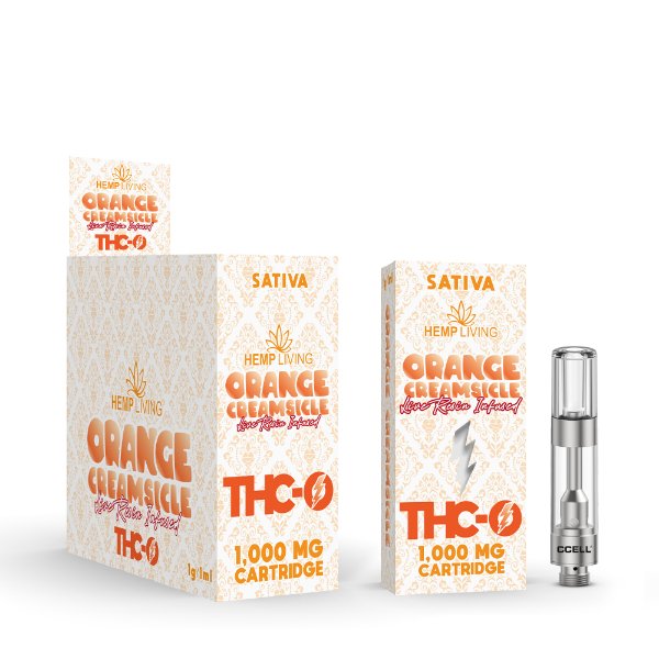 HEMP LIVING - THC - O VAPE CARTRIDGE W/LIVE RESIN 5CT DISPLAY - SMDistro
