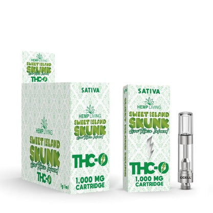 HEMP LIVING - THC - O VAPE CARTRIDGE W/LIVE RESIN 5CT DISPLAY - SMDistro