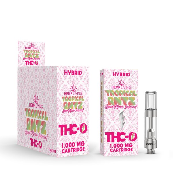 HEMP LIVING - THC - O VAPE CARTRIDGE W/LIVE RESIN 5CT DISPLAY - SMDistro