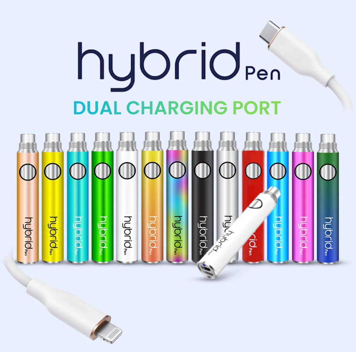 Hybrid Pen Battery 350mAh Dual Charging Port Display of 5 (MSRP $14.99 Each) - SMDistro