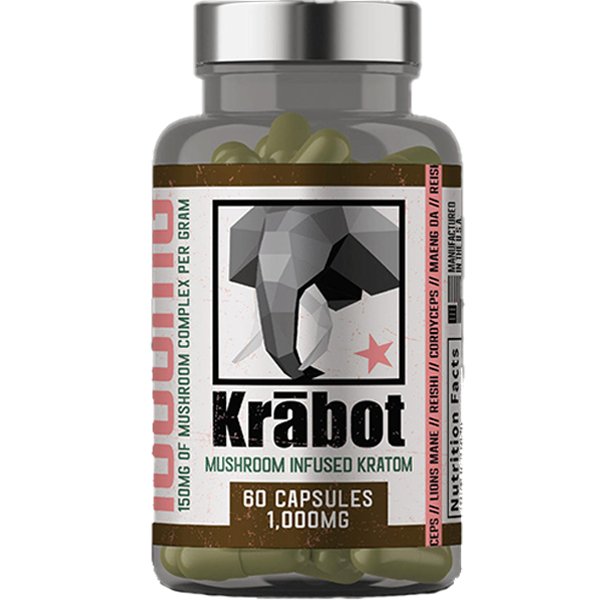 KRABOT 1000MG MUSHROOM INFUSED 60CT CAPSULES - SMDistro