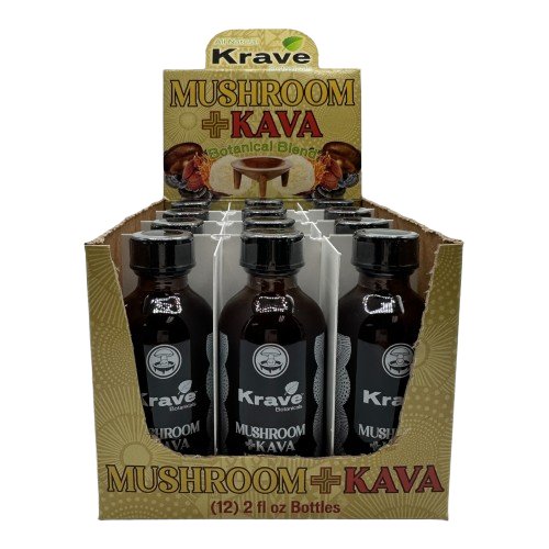 Krave Mushroom + Kava Shots 12ct Display - SMDistro