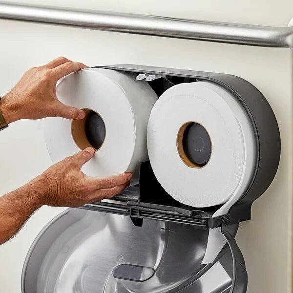 Lavex Premium 2 - Ply Jumbo 1000' Toilet Paper Roll with 9" Diameter 12ct - SMDistro