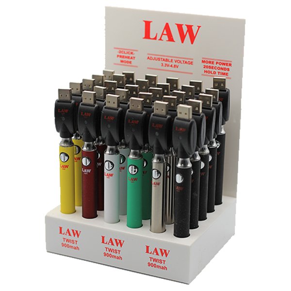 LAW ADJUSTABLE TWIST BATTERY 30CT DISPLAY - SMDistro