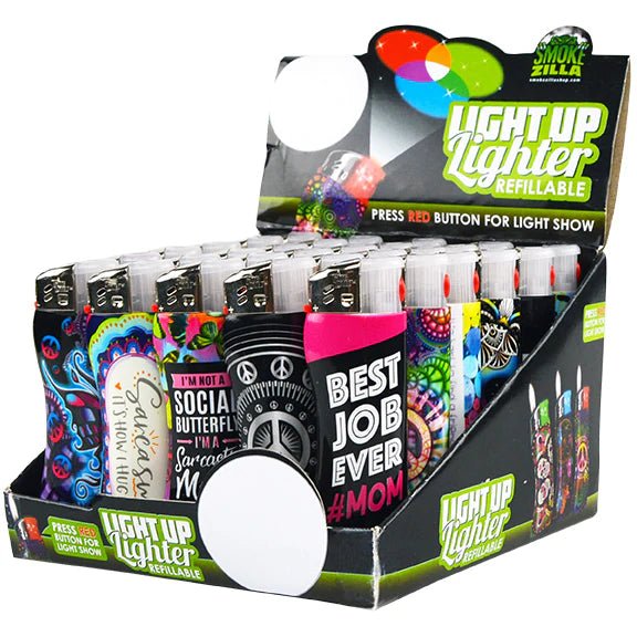 LIGHT UP LIGHTER 30CT DISPLAY - SMDistro