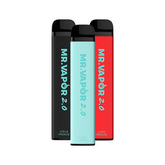 Mr. Vapor 2.0 4.2mL 700 mAh 5% Salt Nicotine 1200 Puffs - Display of 10 (MSRP $7.99 Each) - SMDistro