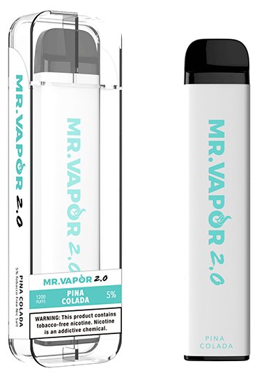 Mr. Vapor 2.0 4.2mL 700 mAh 5% Salt Nicotine 1200 Puffs - Display of 10 (MSRP $7.99 Each) - SMDistro