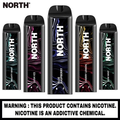 North 5000 Puffs 10ml %5 Nicotine Disposable Vape Device - Display of 10 (MSRP $19.99)