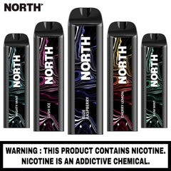 North 5000 Puffs 10ml %5 Nicotine Disposable Vape Device - Display of 10 (MSRP $19.99)