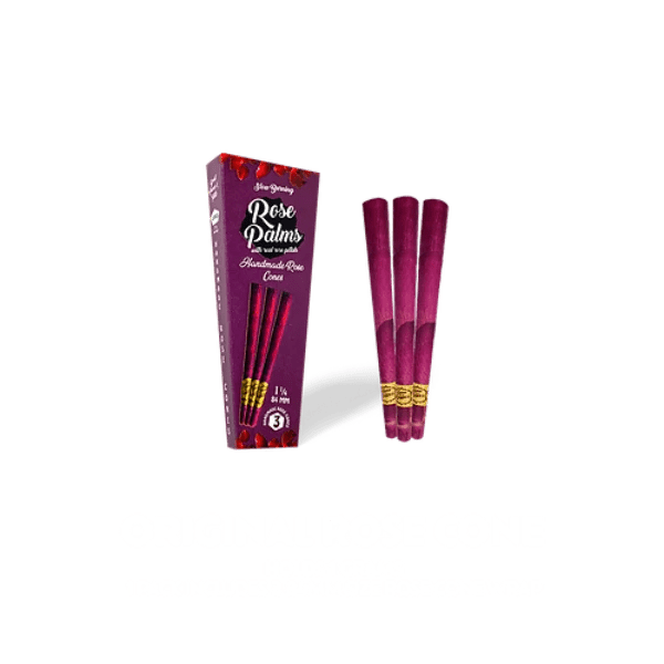 ROSE PALMS 1 1/4" PRE - ROLLED CONES 3PK (BOX OF 15) - SMDistro