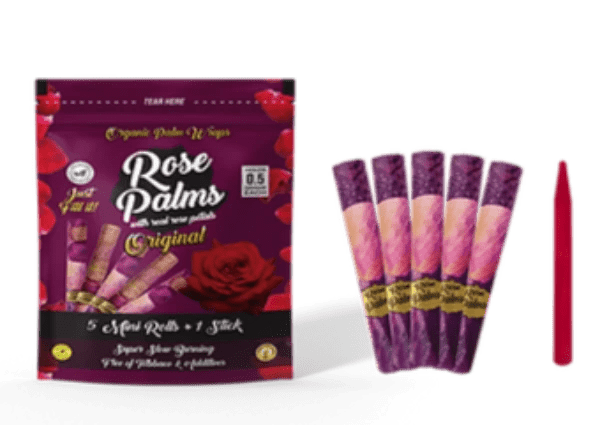 ROSE PALMS MINI PRE - ROLLED WRAPS 5PK (BOX OF 20) - SMDistro